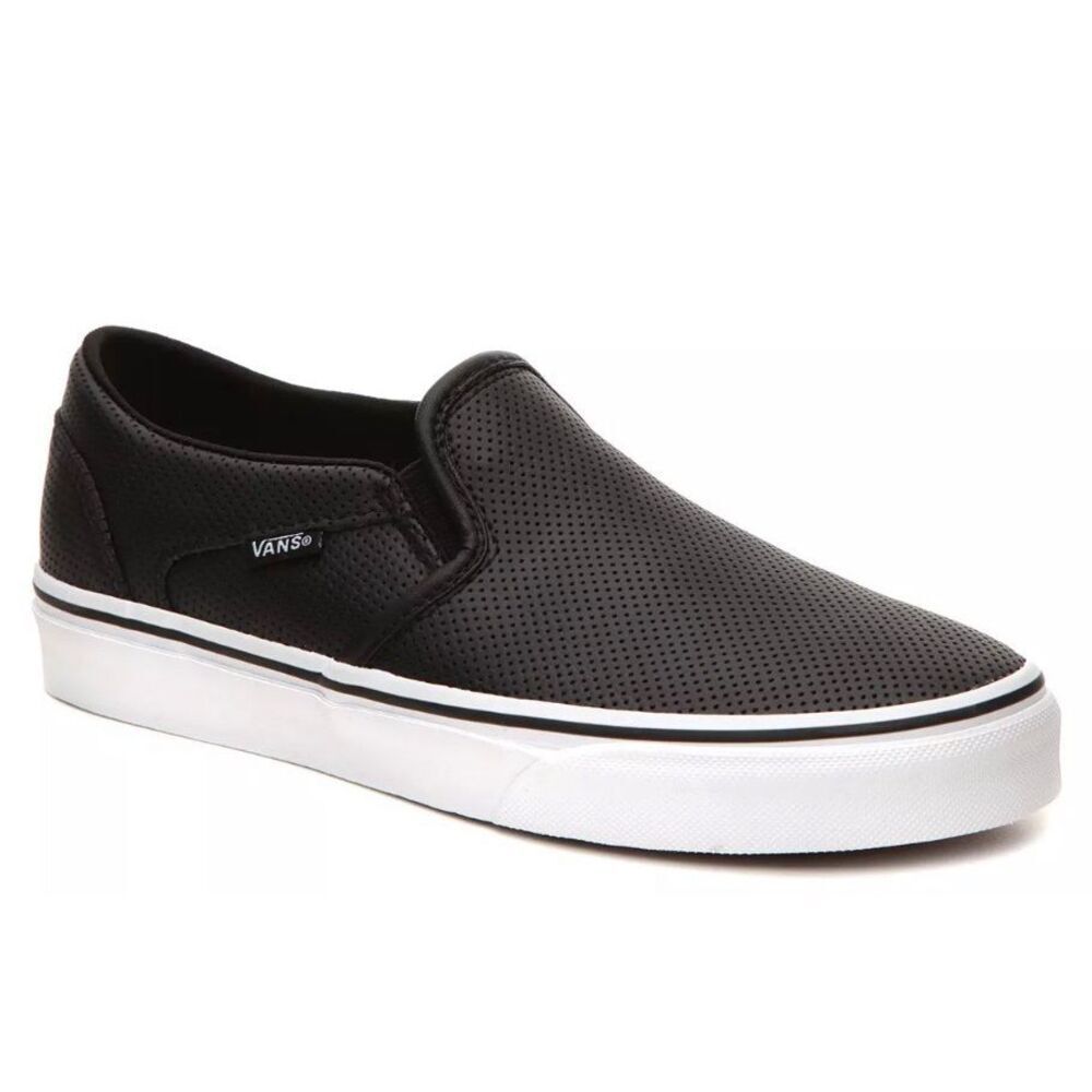 Vans Asher Slip on Leather Sneakers